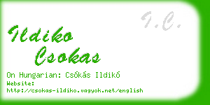 ildiko csokas business card